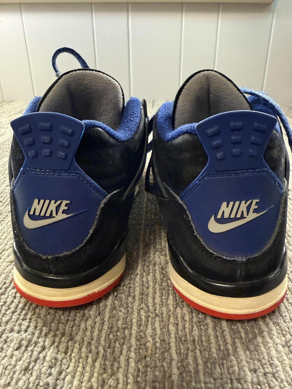 Jordan Air Jordan 4 Retro Shoes Youth Size 3Y Black Blue Red Sneakers IB4388-003 - Picture 4 of 9